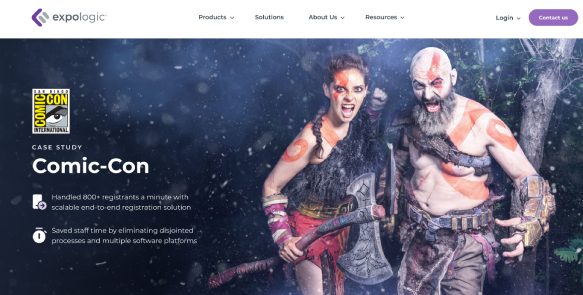 ExpoLogic Comic Con Landing Page
